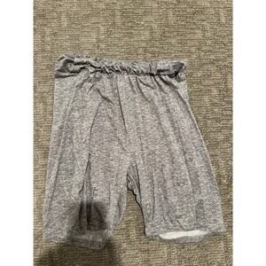 Love Love Love Womens Gray Space Dye Biker Shorts Elastic Waist Activewear Loung